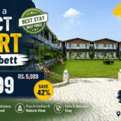 Perfect resort booking in Jim Corbett, Uttarakhand at discounted price Rs. 3,499 with comfortable rooms, delicious food, nature views, fun activities, and safe stay. Limited time offer by Aavya Holidays.